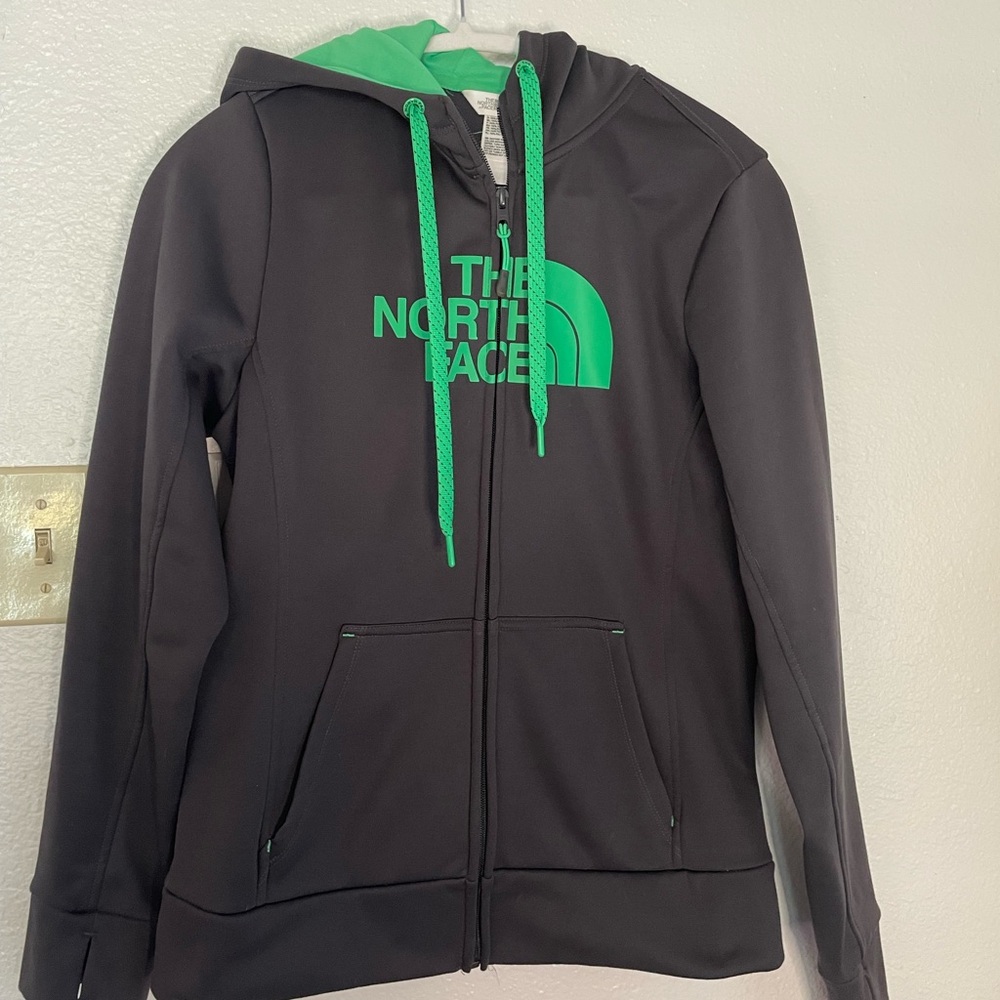 The North Face Black and Green Hoodie